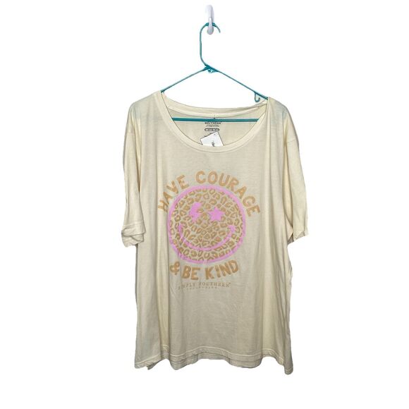 Simply Southern OS "Have courage and Be Kind" Tee - VANILLA ACID - Picture 1 of 7